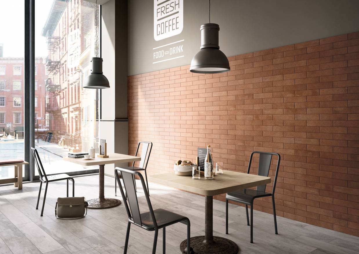 Landmark Porcelain brick: radiant elegance. Authentic appeal.