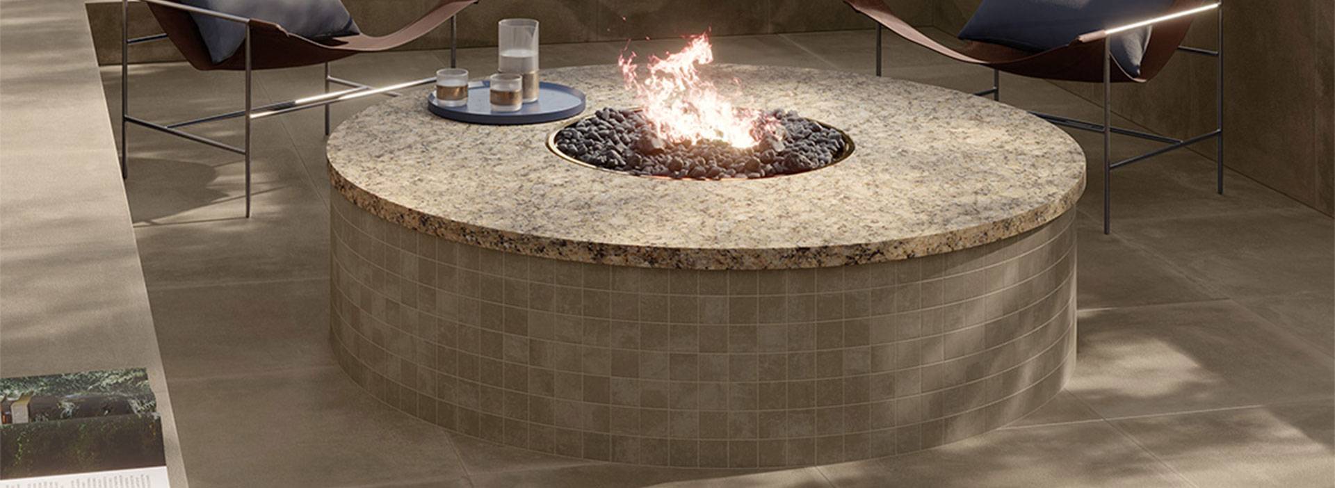 The new system of outdoor high quality fire features.